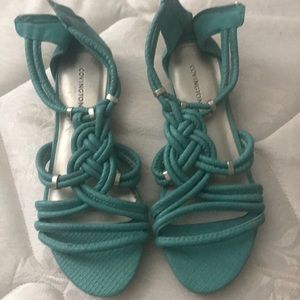Teal/green sandals